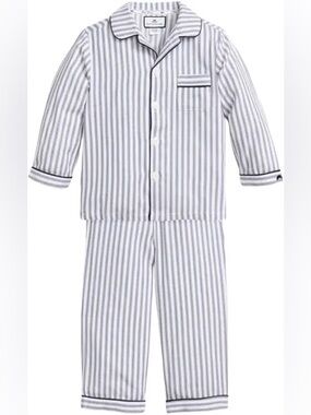 Petite Plume French Ticking Twill Pajama Set, 7